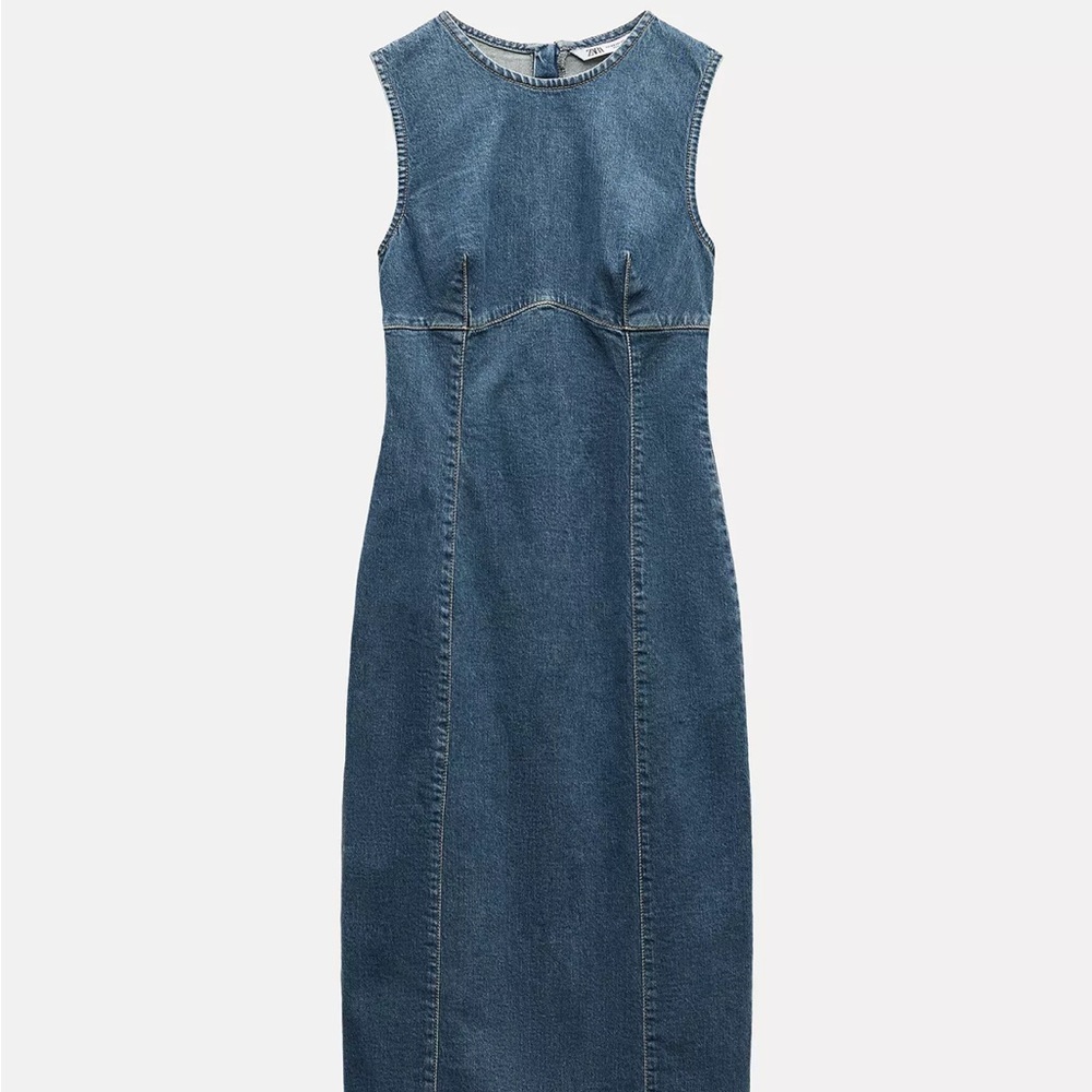 Zara Sleeveless Denim Dress